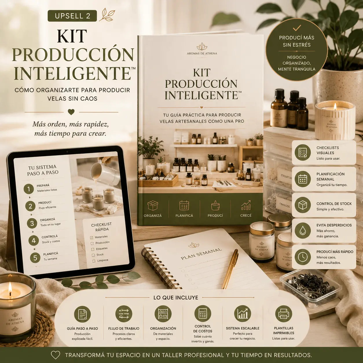 Kit Producción Inteligente - Cómo organizarte para producir velas sin caos